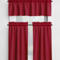 Classic Red cotton valance and cafe curtains