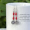 Red coral and silver ball earrings by MariesGems.