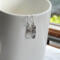 Petite, hammered sterling silver bar earrings by MariesGems.