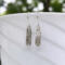 Petite, hammered sterling silver bar earrings by MariesGems.
