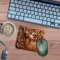 Outdoor-themed personalized mouse pad. Personalized hunter gift mouse pad with deer. Office mouse pad with 3D deer head image. 