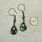 Got the shot! Abalone shell earrings revealing a bit of yellow and pink