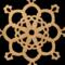 Alt Text: Handmade Wooden Victorian Style Fretwork Snowflake Shaped Christmas Tree Ornament