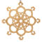 Alt Text: Handmade Wooden Victorian Style Fretwork Snowflake Shaped Christmas Tree Ornament