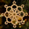 Alt Text: Handmade Wooden Victorian Style Fretwork Snowflake Shaped Christmas Tree Ornament