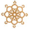 Alt Text: Handmade Wooden Victorian Style Fretwork Snowflake Shaped Christmas Tree Ornament
