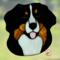 Bernese Mountain Dog Stained Glass Suncatcher