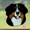 Bernese Mountain Dog Stained Glass Suncatcher