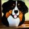 Bernese Mountain Dog Stained Glass Suncatcher