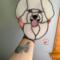 Bichon Frise Stained Glass Suncatcher- being held for size reference.