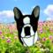 Boston Terrier Stained Glass Suncatcher