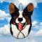 Cardigan Cardigan Welsh Corgi Suncatcher-Black and White (with brindle points.