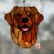 Stained Glass Suncatcher- in golden color.
