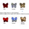 Butterfly Crystals available: Red, Pink, Golden Shadow, Crystal and Copper.