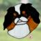 Japanese Chin Stained Glass Suncatcher- Tricolor