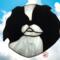 Japanese Chin Stained Glass Suncatcher- Black and White