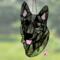 Mudi Stained Glass Suncatcher- black