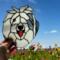 Old English Sheepdog Stained Glass Suncatcher