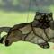 Persian Stained glass suncatcher- Tabby gray