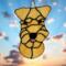 Soft Coated Wheaten Terrier Stained Glass Suncatcher