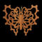 Handcrafted Victorian Style Wooden Fretwork Butterfly Christmas Tree Ornament Made Inn USA