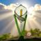 Calla Lily stained glass suncatcher