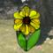 Sunflower stained glass suncatcher.