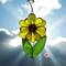 Sunflower stained glass suncatcher.