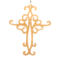 Handcrafted Wooden Victorian Style Fretwork Christian Cross - Made In USA