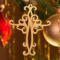 Handcrafted Wooden Victorian Style Fretwork Christian Cross - Made In USA