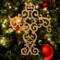 Handcrafted Wooden Victorian Style Fretwork Christian Cross - Made In US