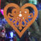 Handcrafted Wooden Victorian Style Heart Christmas Tree Ornament - Made In USA