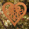 Handcrafted Wooden Victorian Style Heart Christmas Tree Ornament - Made In USA