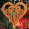 Handcrafted Wooden Victorian Style Heart Christmas Tree Ornament - Made In USA
