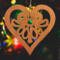 Handcrafted Wooden Victorian Style Heart Christmas Tree Ornament - Made In USA