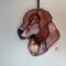Golden Retriever Ornament by Robin C. Hary- having on a wall.
