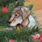 Golden Retriever Ornament by Robin C. Hary- displayed in a Christmas tree.