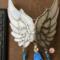 Little Angel Wind Chime by Robin C. Hary- close up of wings 6" span.