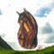 Arabian Horse- Bay- by Robin C. Hary of Robin's Glass World