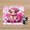 Highland cow mouse pad with pink flowers
Pink cow custom name mouse pad gift