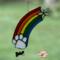 Rainbow Bridge Suncatcher- White Paw- with optional bone tag