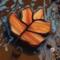 Mini Maple suncatcher in Orange