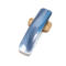 Blue fused glass French barrette