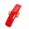 Red fused glass French barrette