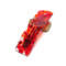 Red fused glass French barrette