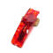 Red fused glass French barrette