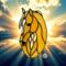 Tennessee Walking Horse Suncatcher by Robin C. Hary- Palomino with long blaze marking.