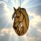 Tennessee Walking Horse Suncatcher by Robin C. Hary- Palomino with short blaze marking.