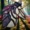 Unicorn by Robin C. Hary- shown in purples and white.