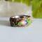 Opal, Polymer Clay and Stainless Steel Glow in the Dark Fantasy Ring